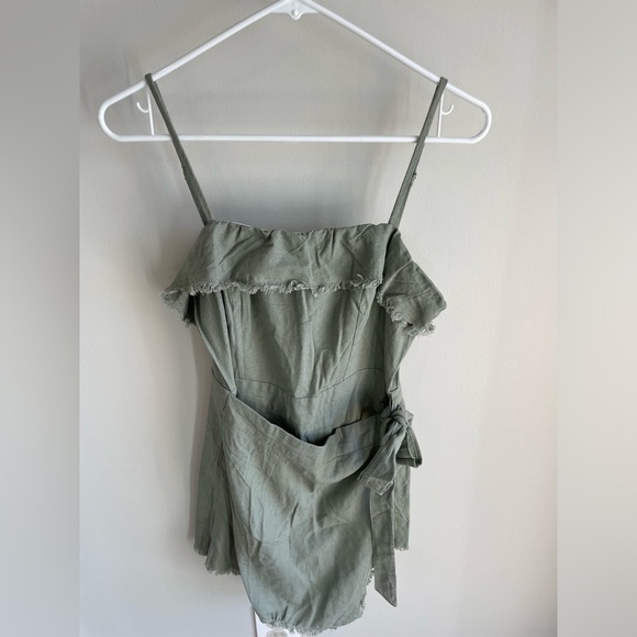 Princess Polly Rally Playsuit Khaki Sage Green Romper - US Size 6 - NWT - Picture 7 of 14